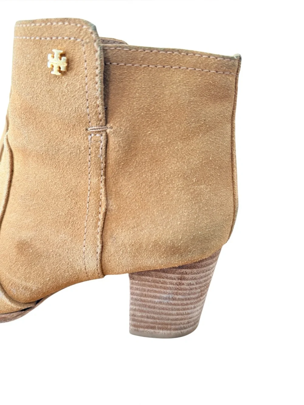 All Leather Tory Burch Tan Suede Ankle Boots Size 9.5